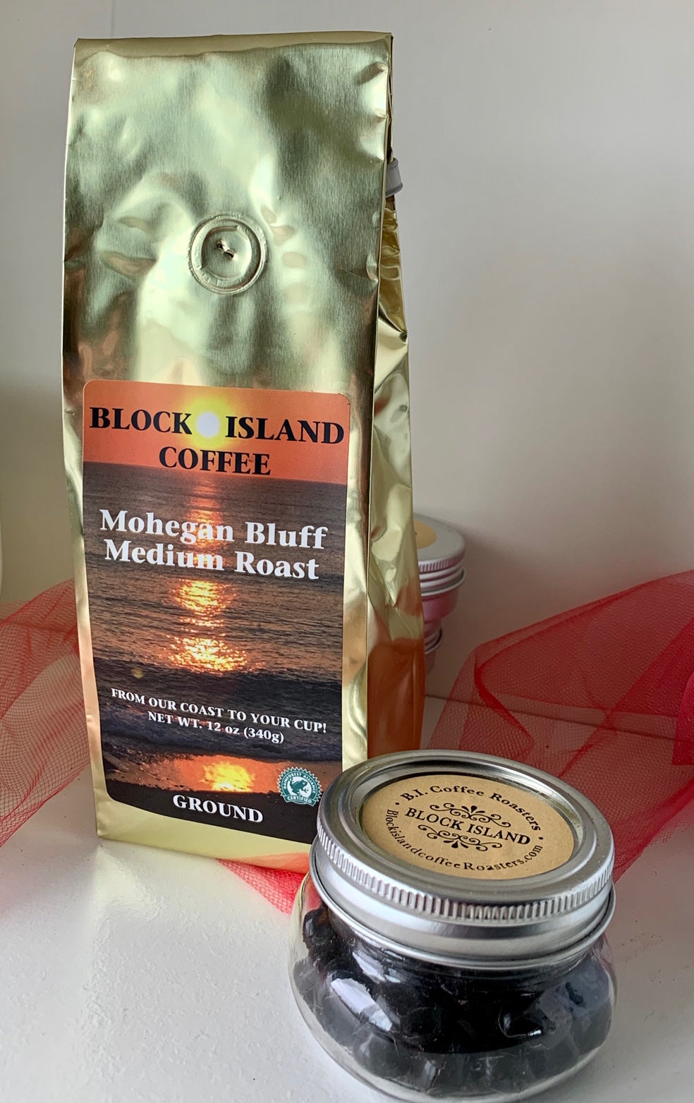 Holiday Block Island Coffee and Chocolate Covered Espresso Beans